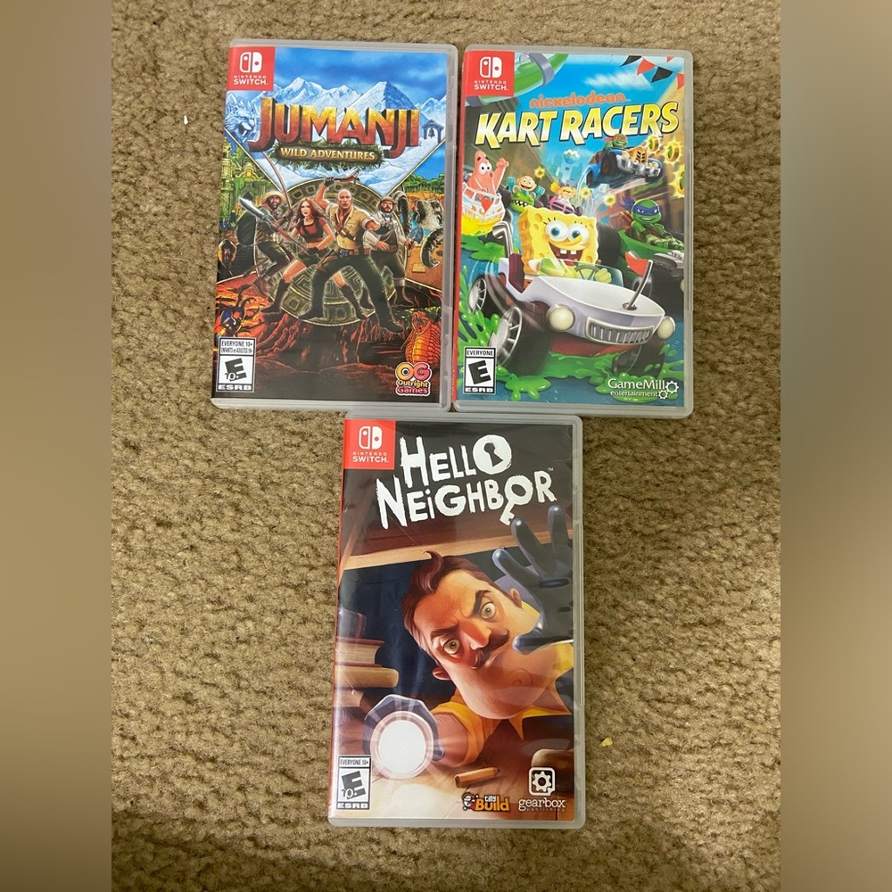 Mario Jamboree, SpongeBob Cosmic Rewind,& Grinch Stole Christmas Game Cases ONLY